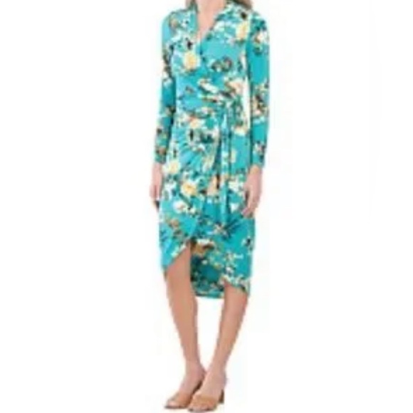 Rachel Rachel Roy Wrap Dress Long Sleeve MIDI Length Size Medium - Picture 11 of 11